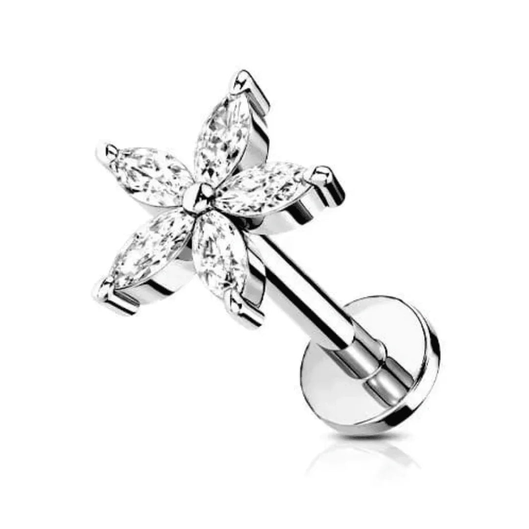 Piercing labret Fiore - GIOYAL PIERCING STORE