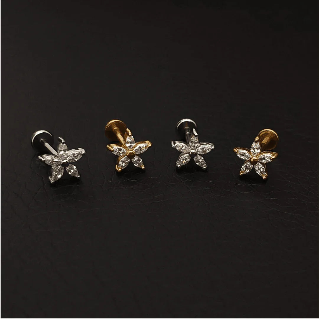 Piercing labret Fiore - GIOYAL PIERCING STORE