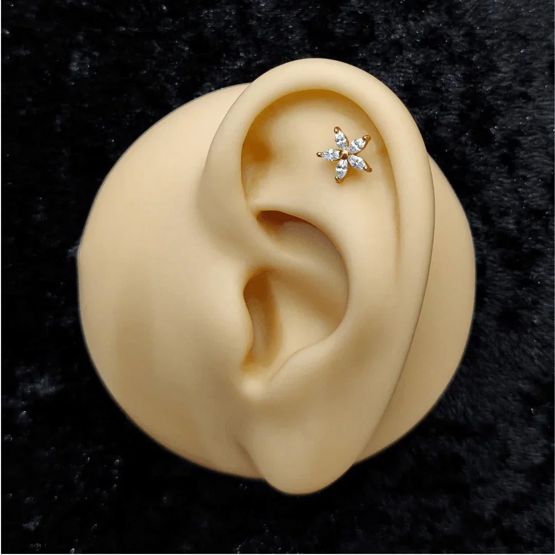 Piercing labret Fiore - GIOYAL PIERCING STORE