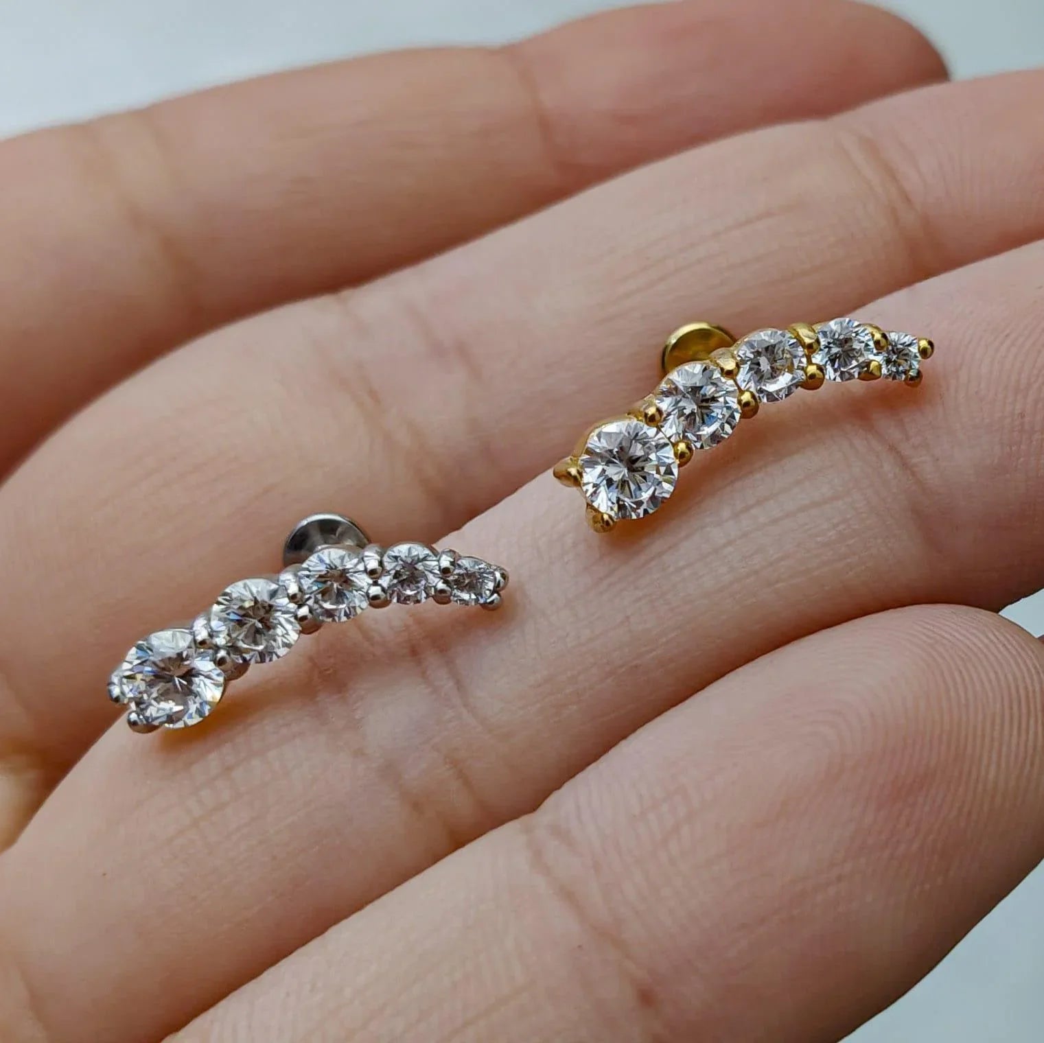 Piercing labret a 5 brillanti - GIOYAL PIERCING STORE