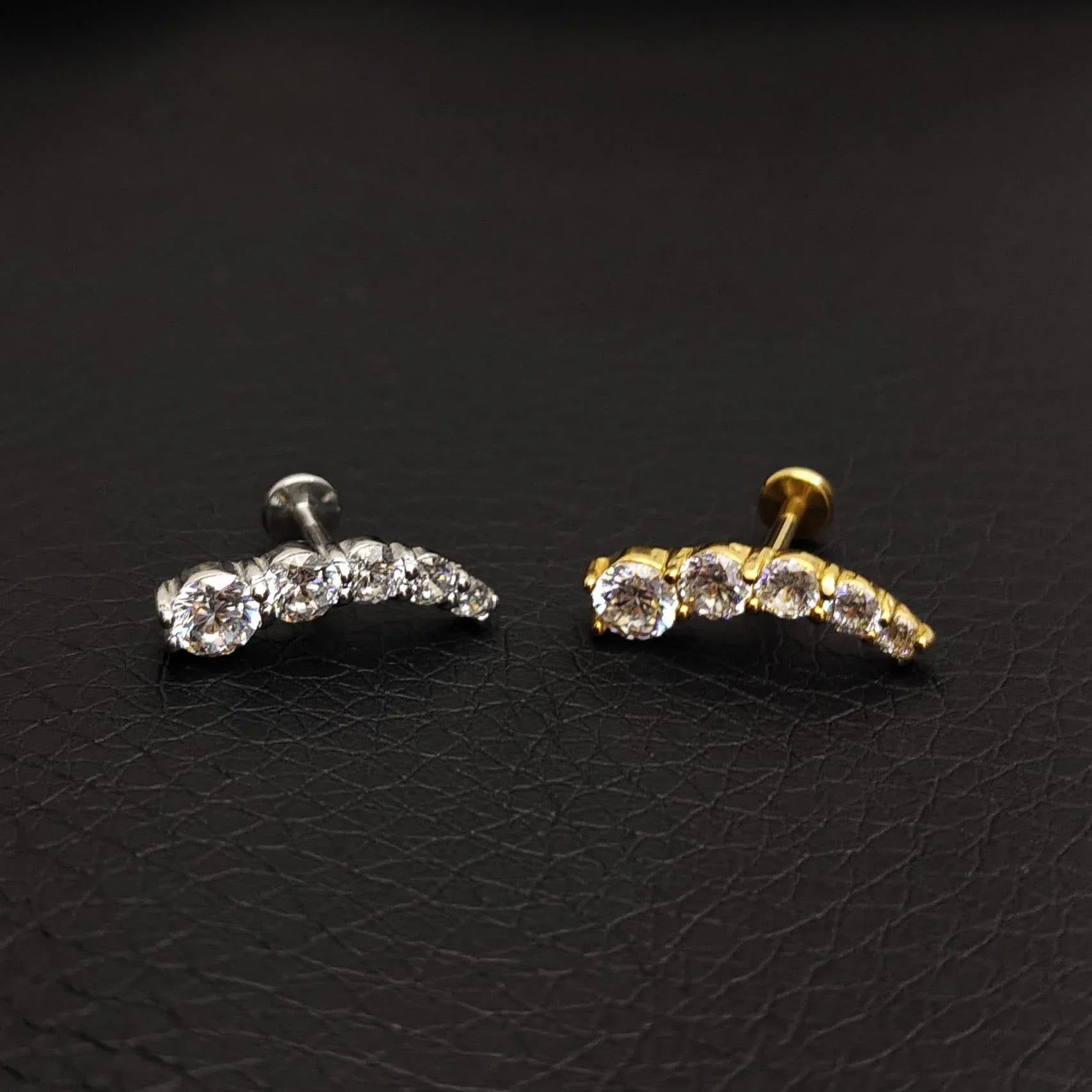 Piercing labret a 5 brillanti - GIOYAL PIERCING STORE