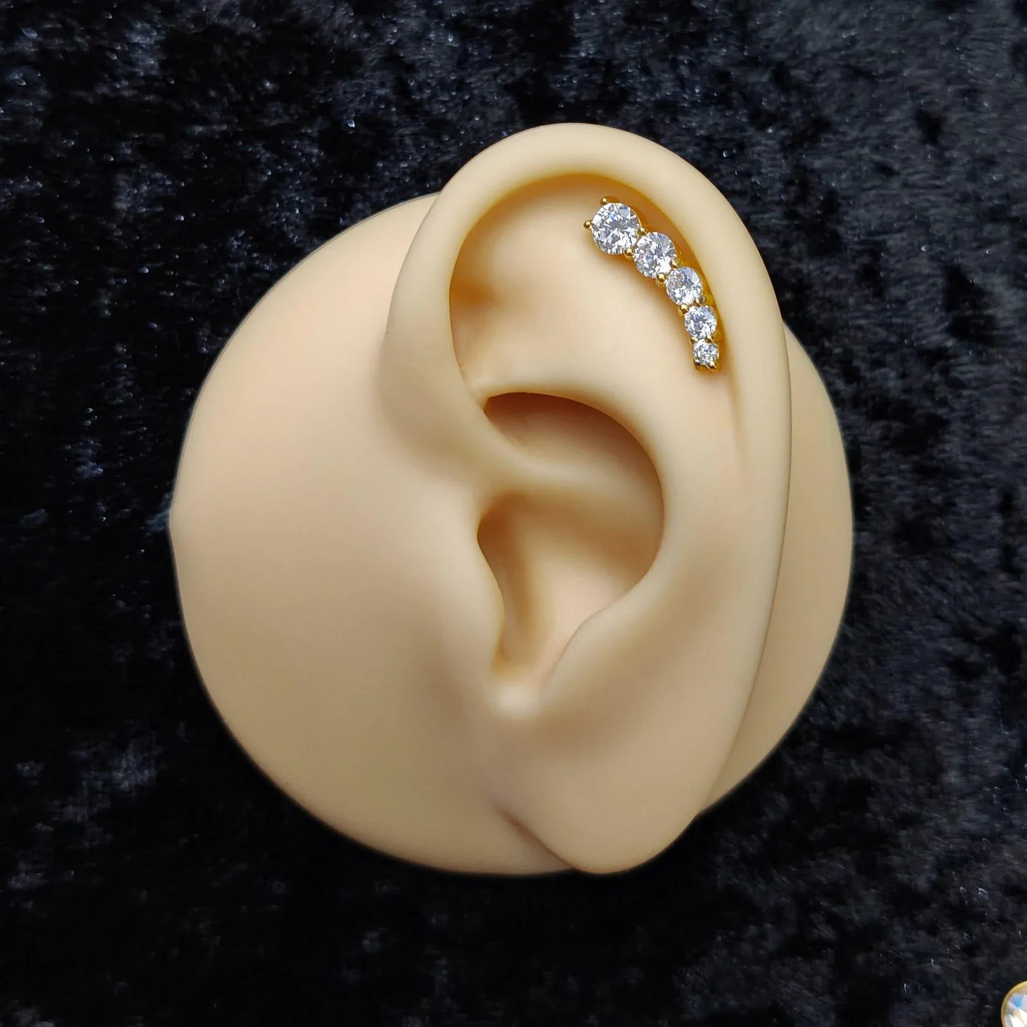 Piercing labret a 5 brillanti - GIOYAL PIERCING STORE