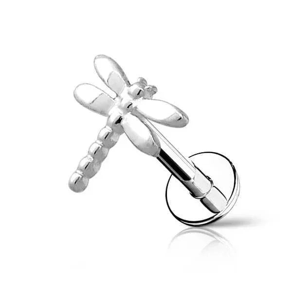 Piercing labret con Libellula - GIOYAL PIERCING STORE