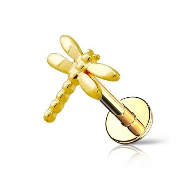 Piercing labret con Libellula - GIOYAL PIERCING STORE