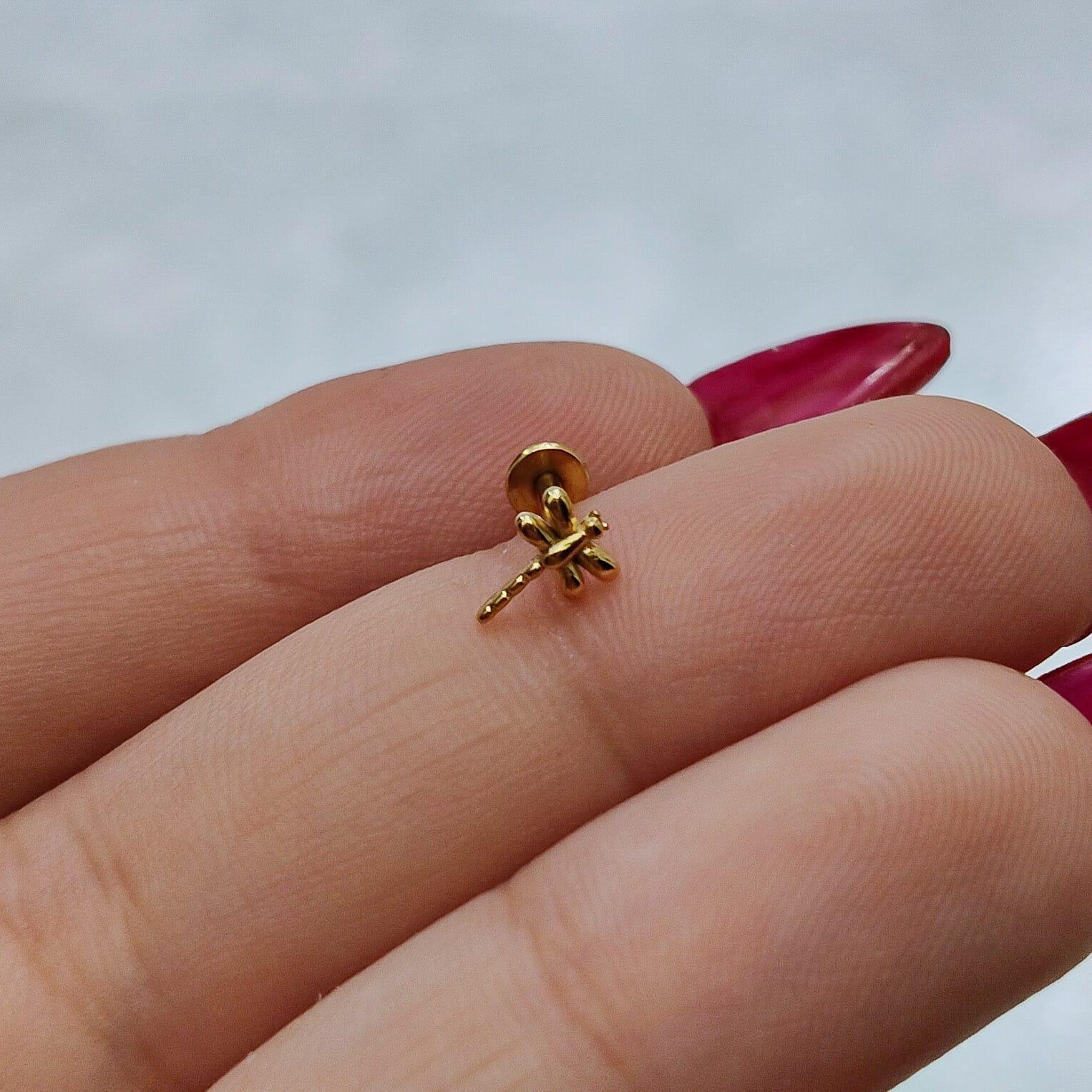Piercing labret con Libellula - GIOYAL PIERCING STORE
