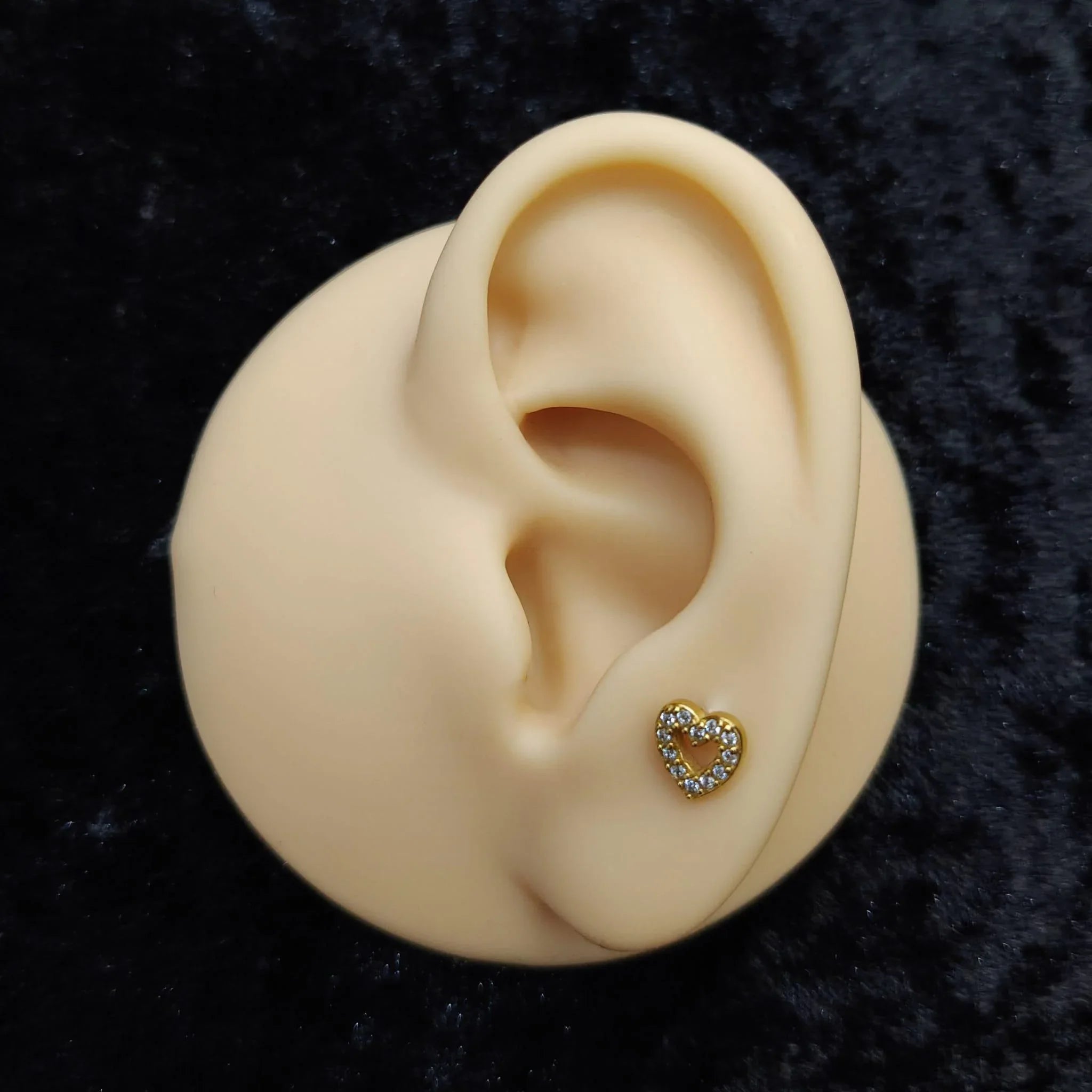 Piercing labret con design a cuore - GIOYAL PIERCING STORE