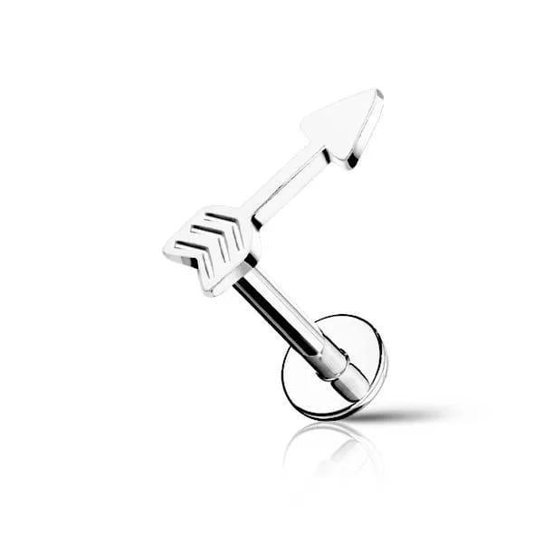 Piercing labret con freccia - GIOYAL PIERCING STORE