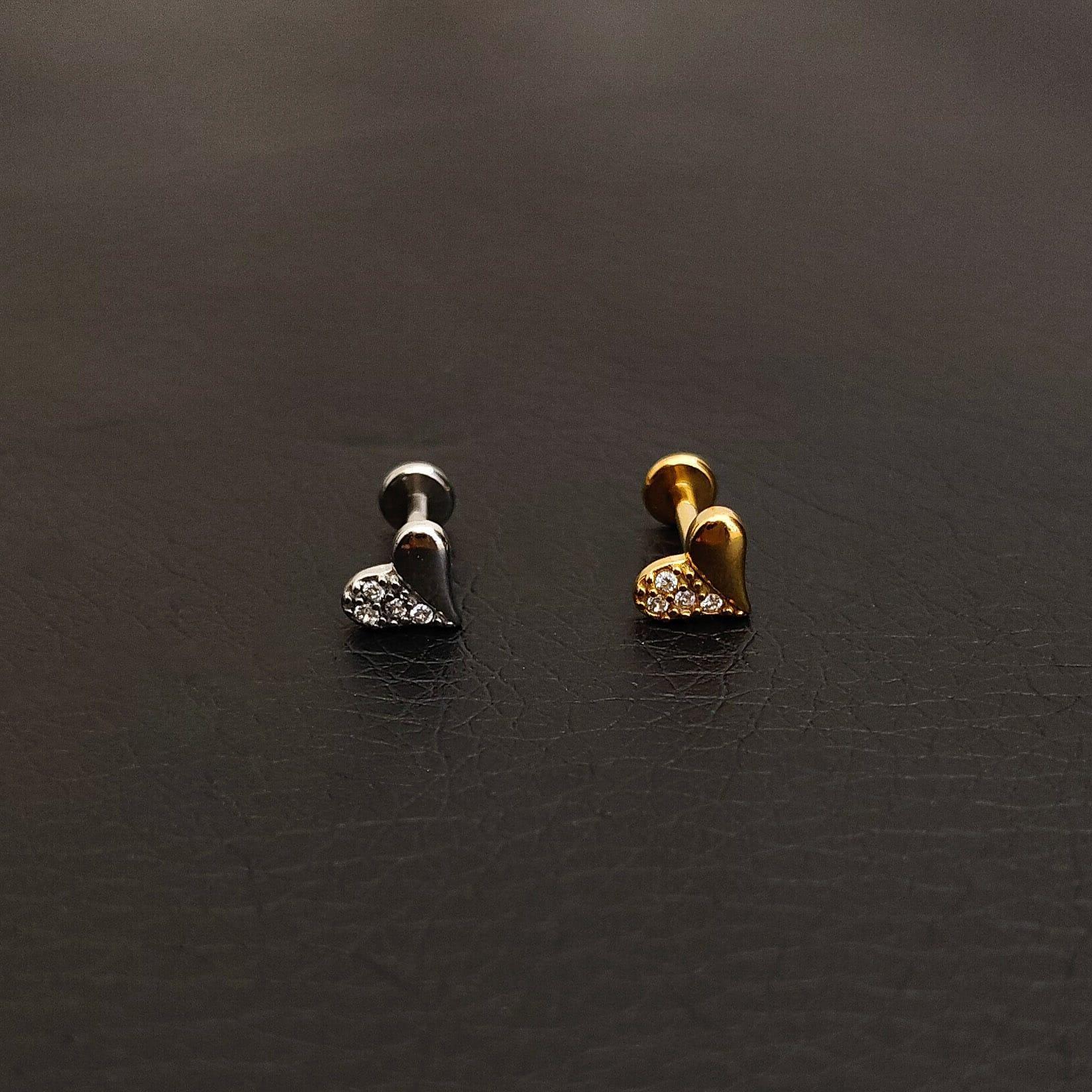 Piercing labret cuore - GIOYAL PIERCING STORE