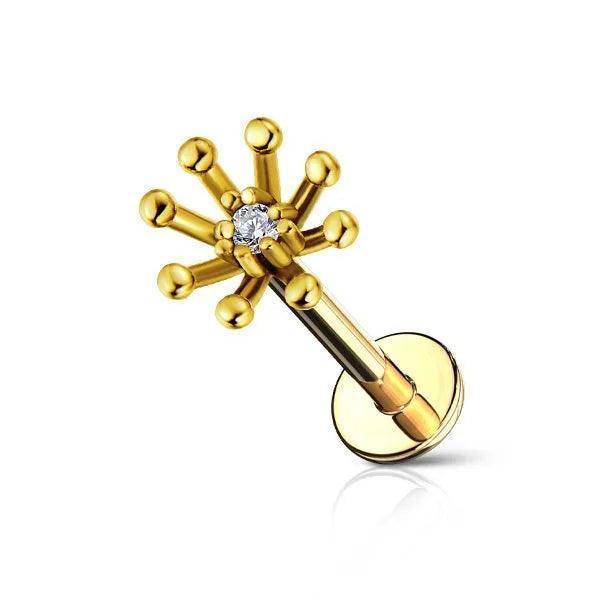Piercing labret dente di leone - GIOYAL PIERCING STORE