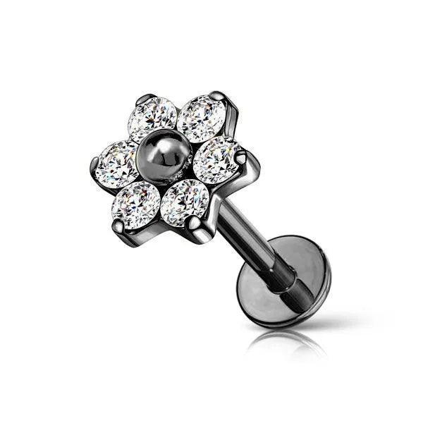 Piercing labret fiore - GIOYAL PIERCING STORE