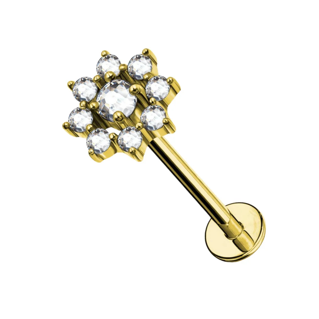 Piercing labret fiore - GIOYAL PIERCING STORE