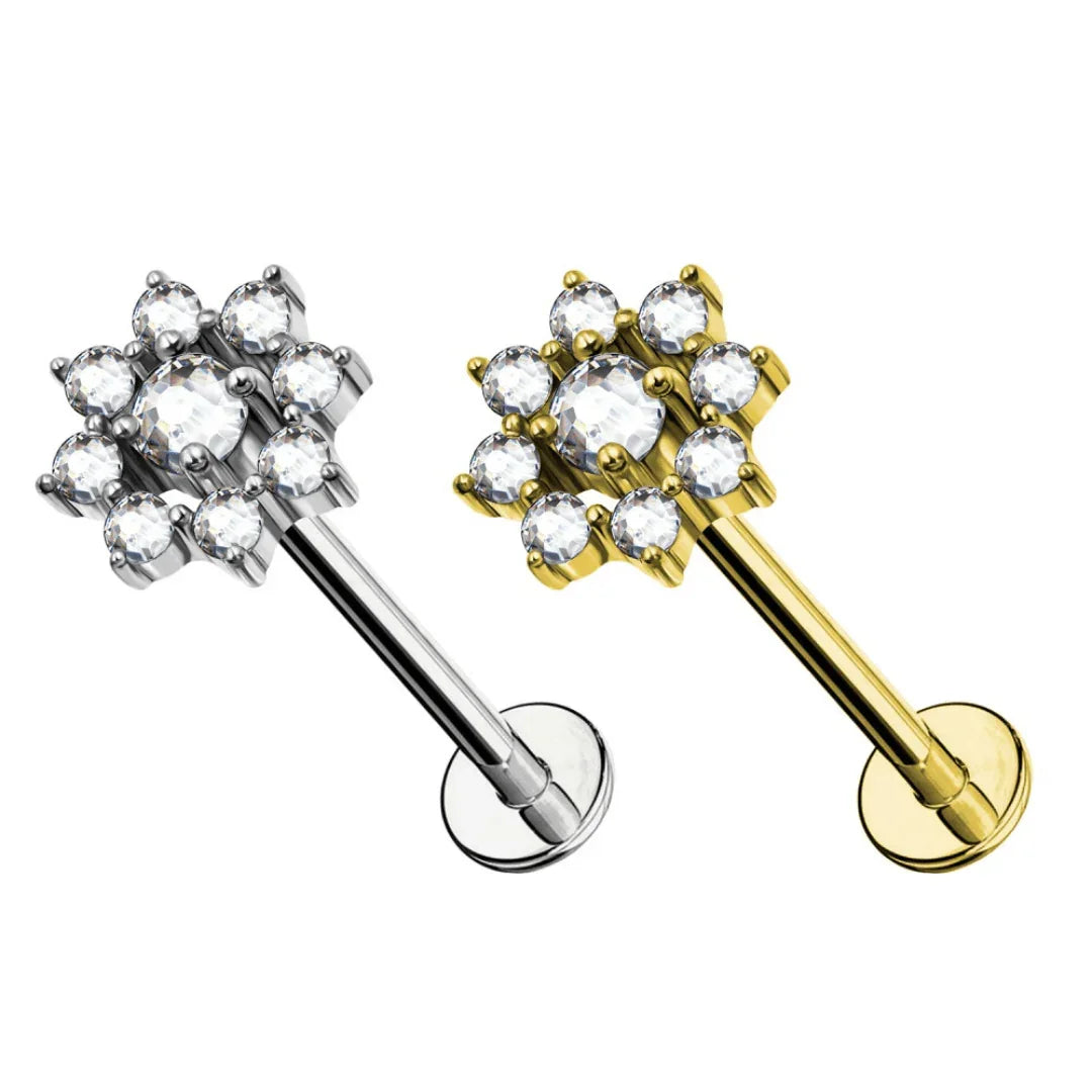 Piercing labret fiore - GIOYAL PIERCING STORE