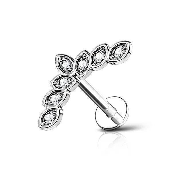 Piercing labret foglie - GIOYAL PIERCING STORE
