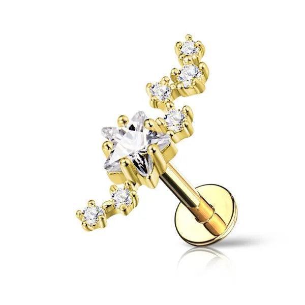 Piercing labret shia di stelle - GIOYAL PIERCING STORE