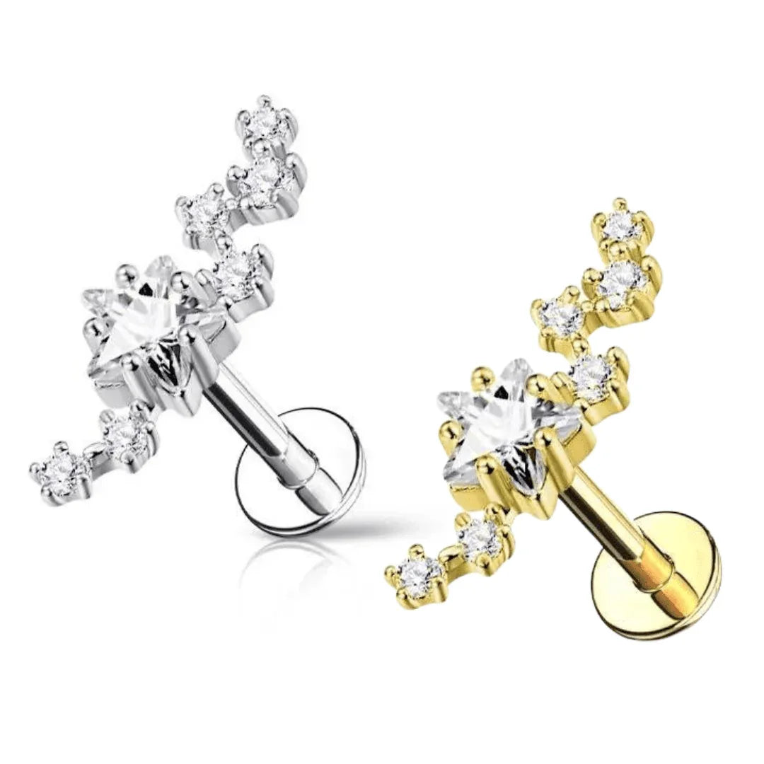 Piercing labret shia di stelle - GIOYAL PIERCING STORE