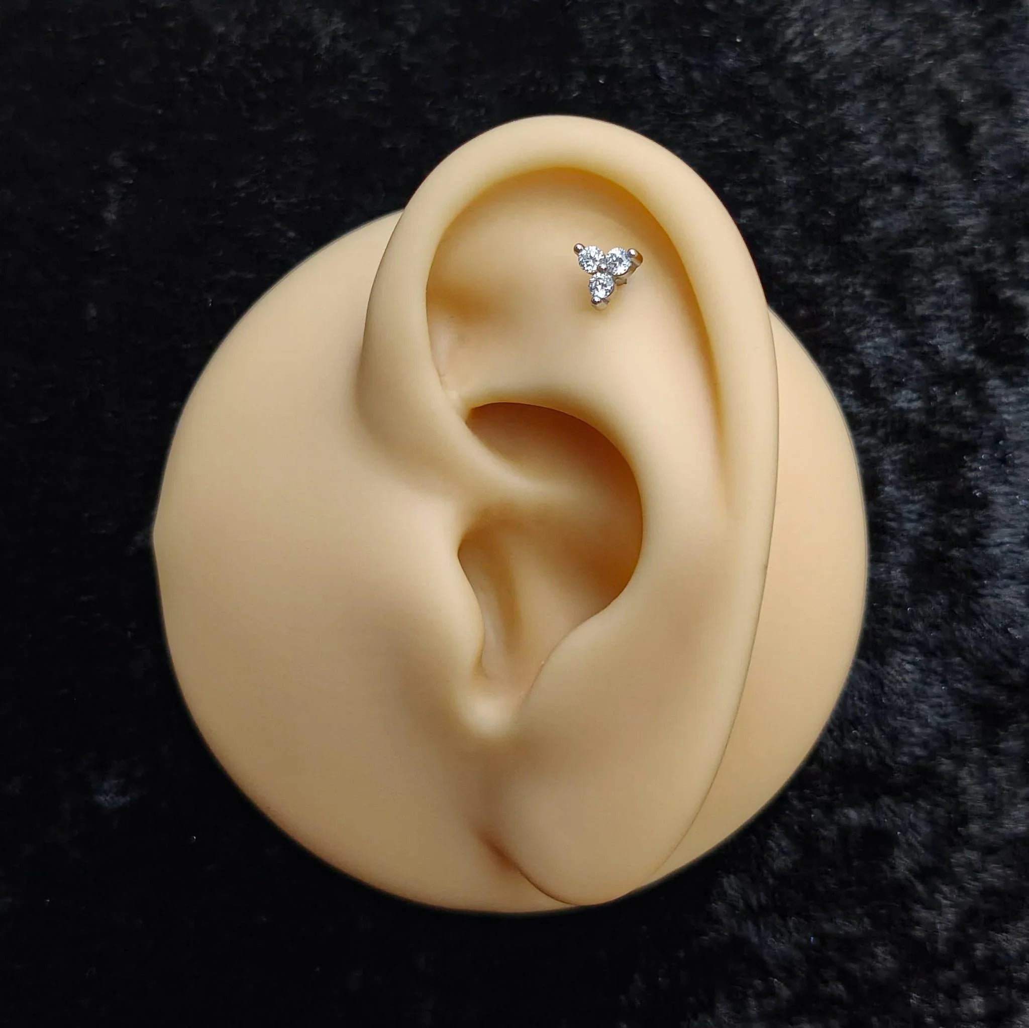 Piercing labret tris di brllanti - GIOYAL PIERCING STORE