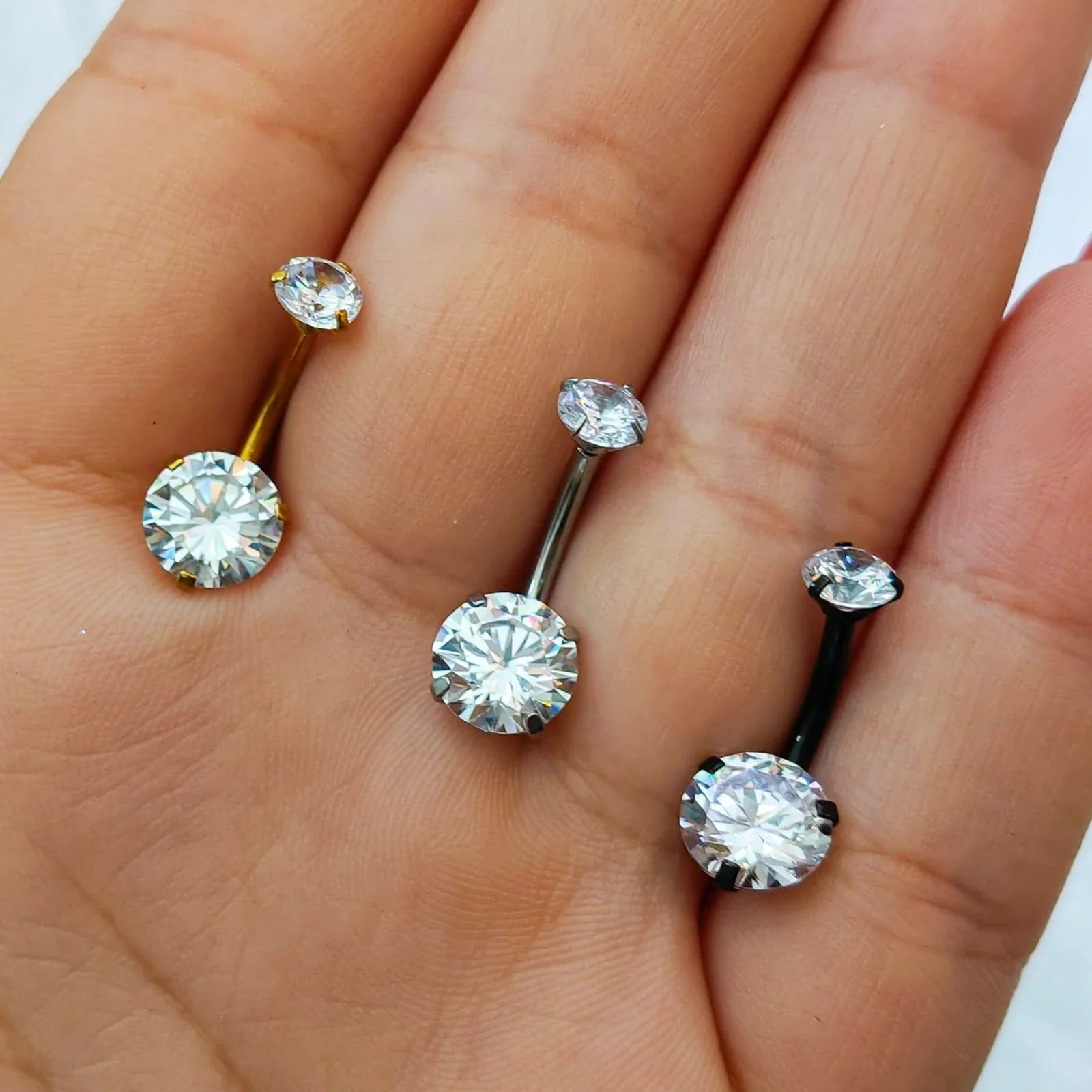 Piercing ombelico con brillanti - GIOYAL PIERCING STORE