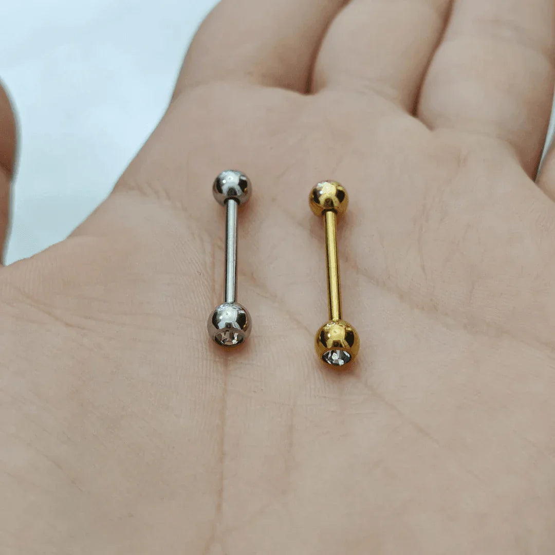 Piercing per lingua con brillante superiore - GIOYAL PIERCING STORE