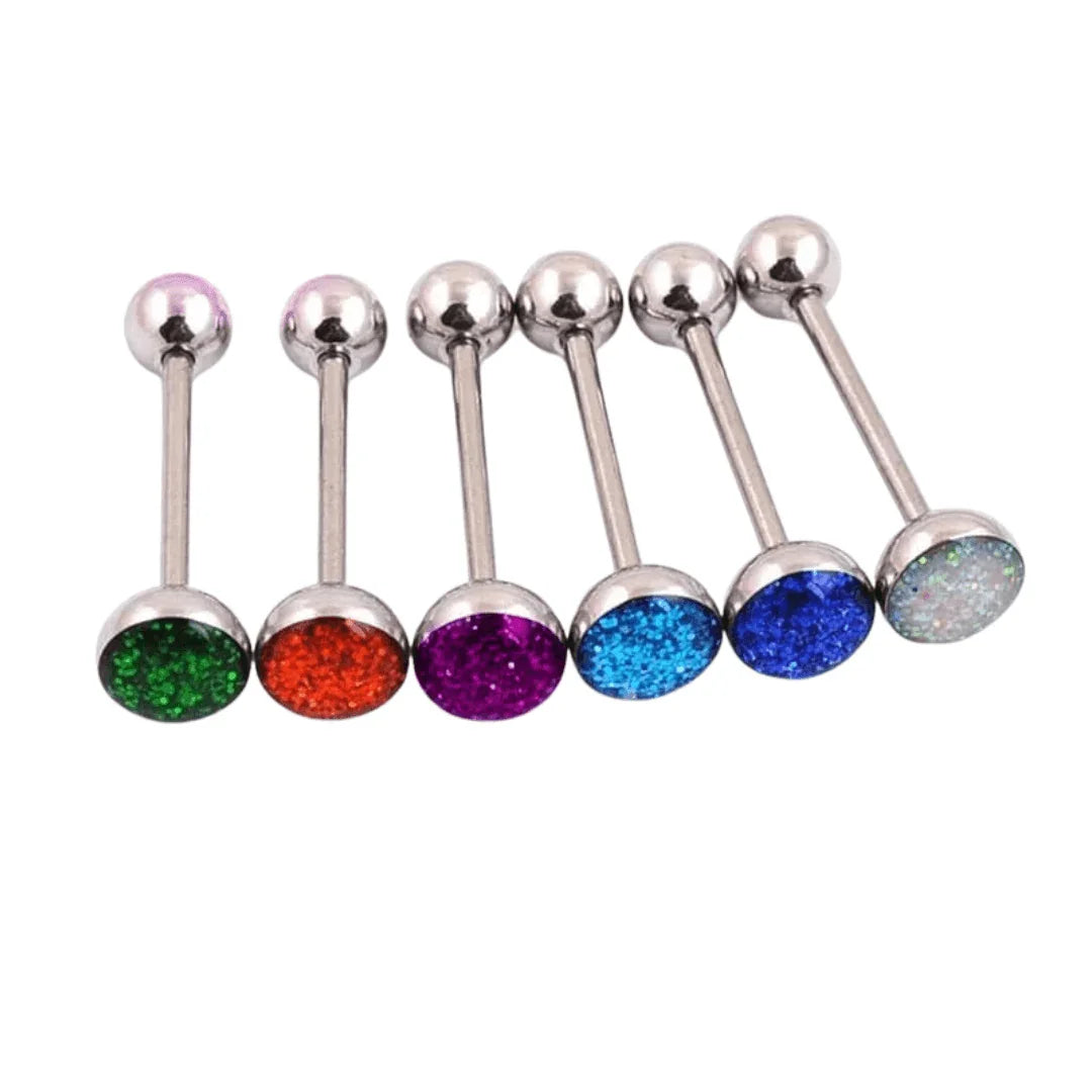 Piercing per lingua con glitter - GIOYAL PIERCING STORE