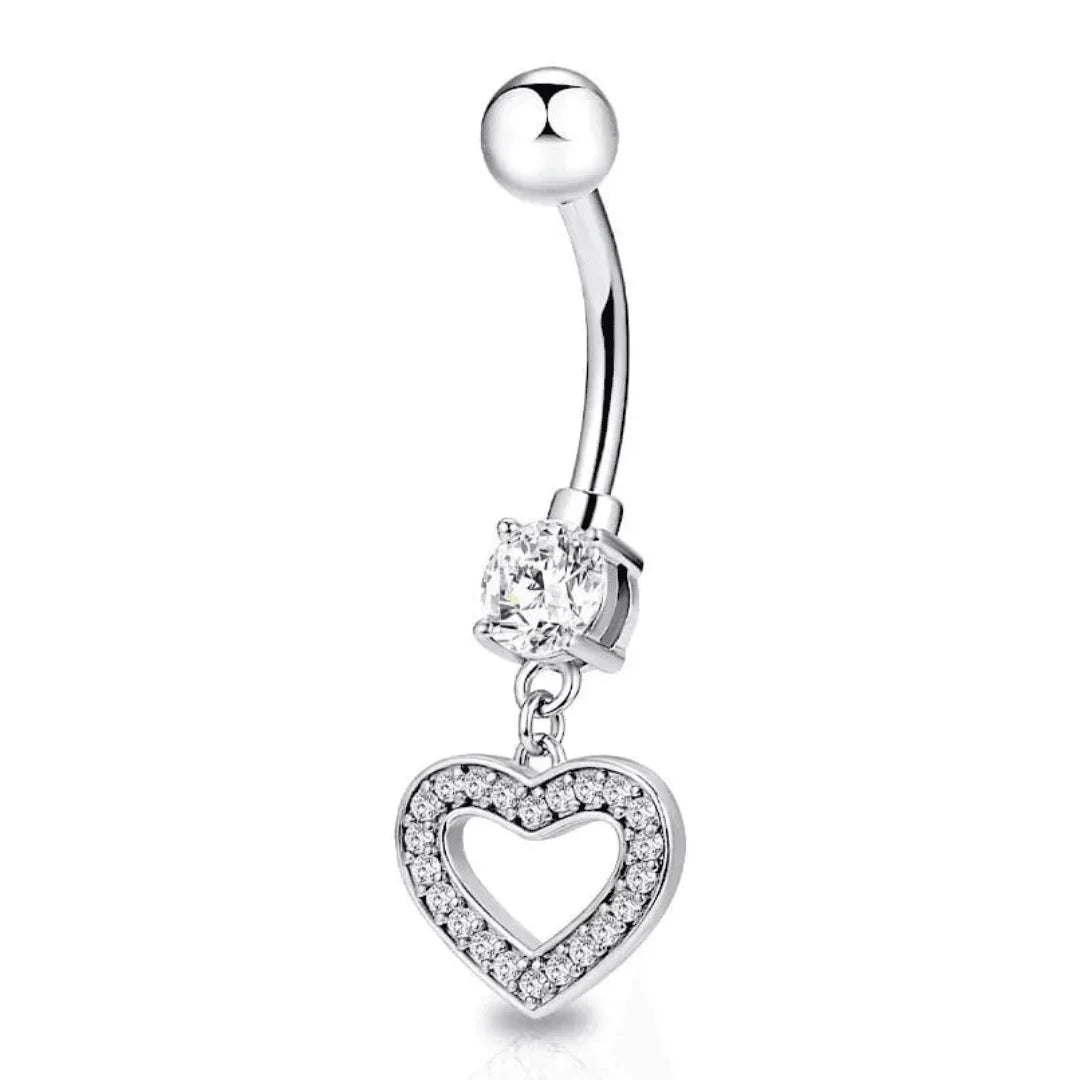 Piercing per ombelico con pendolo a cuore - GIOYAL PIERCING STORE
