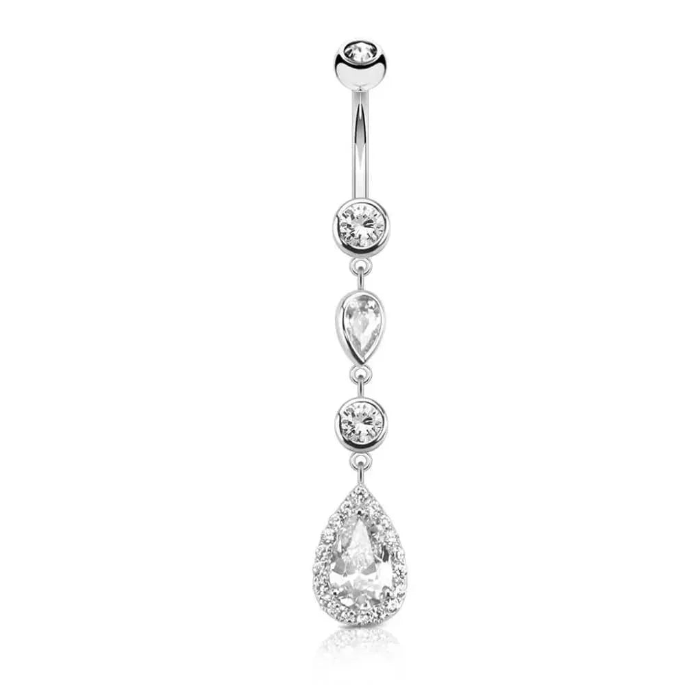 Piercing per ombelico con pendolo a goccia - GIOYAL PIERCING STORE