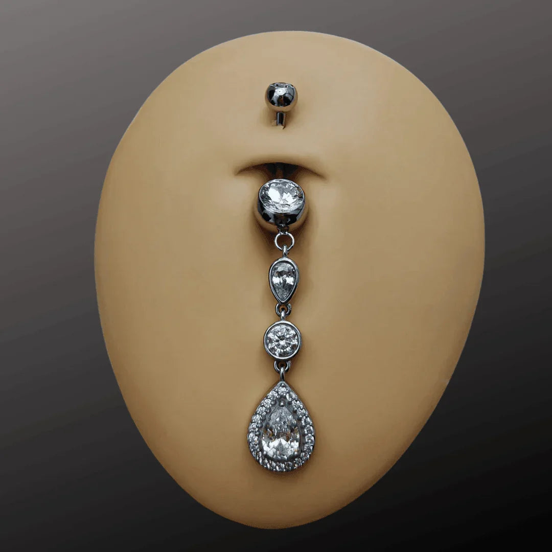 Piercing per ombelico con pendolo a goccia - GIOYAL PIERCING STORE