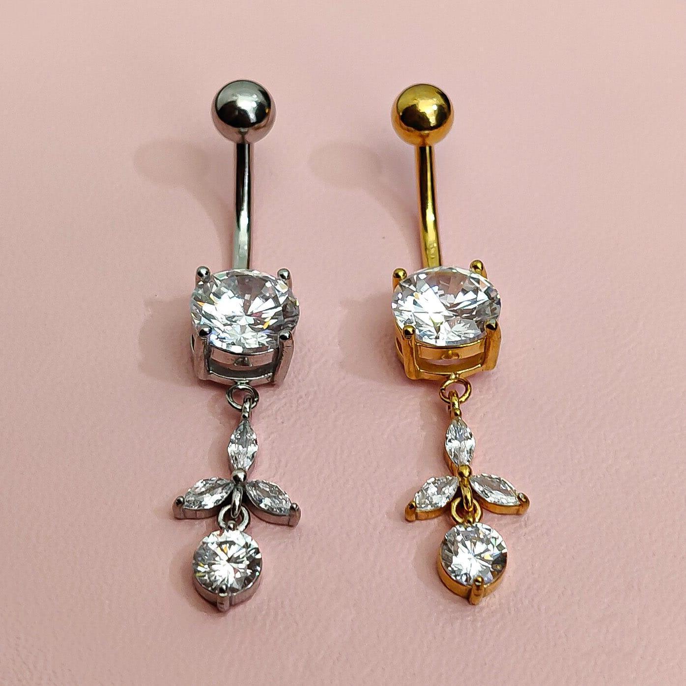 Piercing per ombelico con pendolo corto - GIOYAL PIERCING STORE