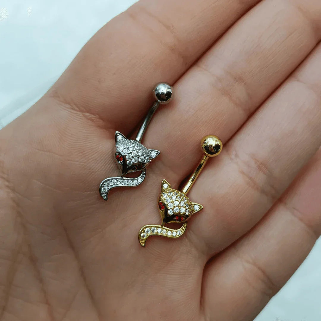 Piercing per ombelico con volpe - GIOYAL PIERCING STORE