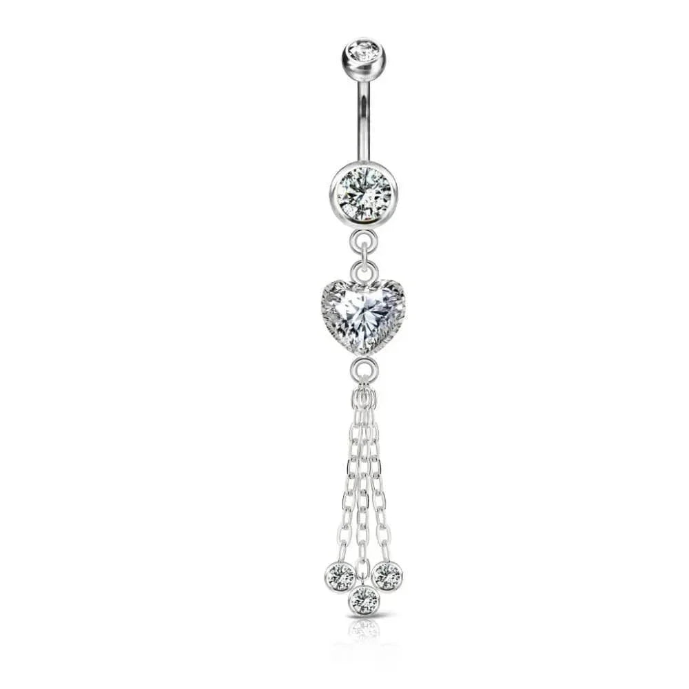 Piercing per ombelico cuore con pendolo - GIOYAL PIERCING STORE