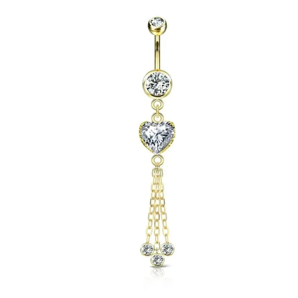 Piercing per ombelico cuore con pendolo - GIOYAL PIERCING STORE