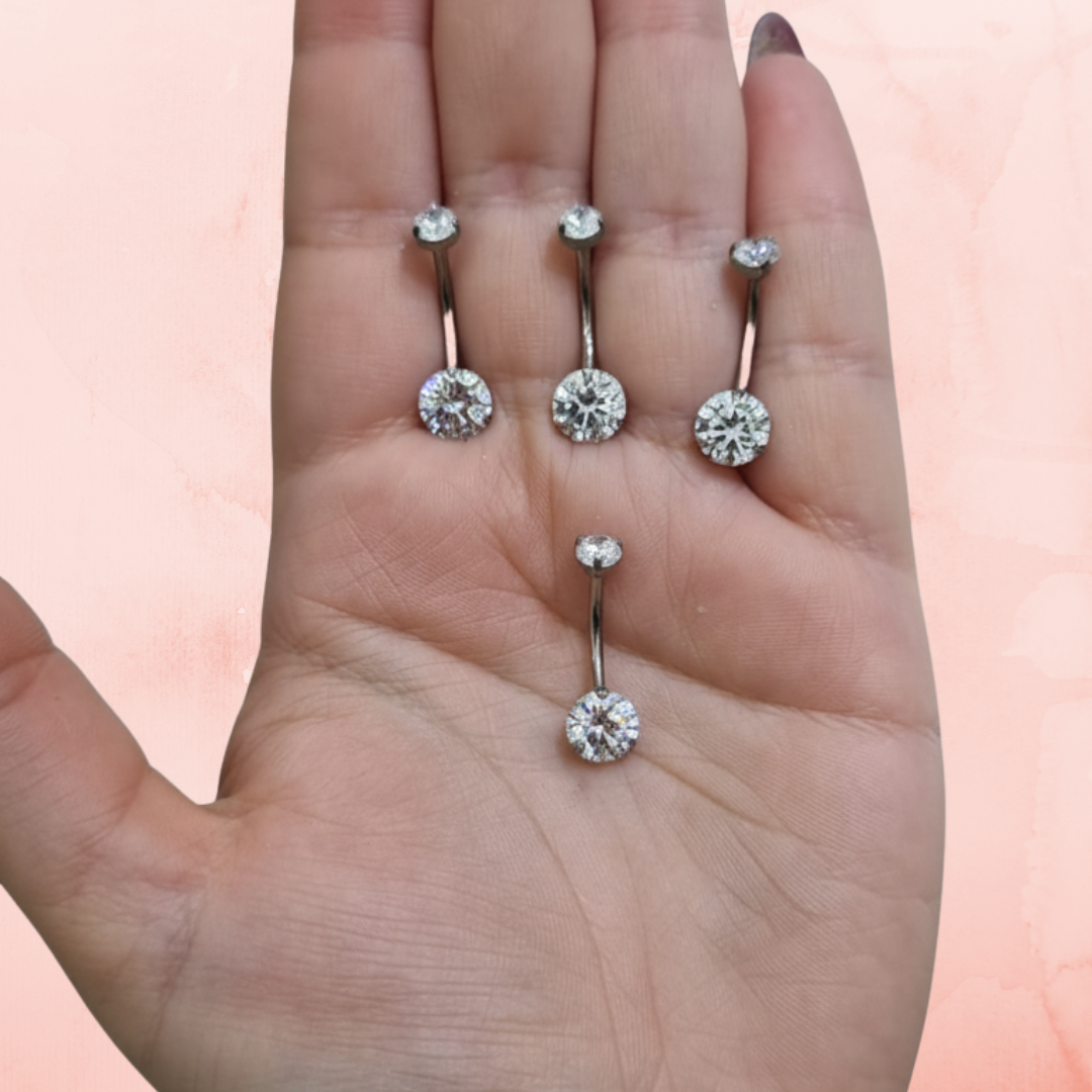 Piercing Ombelico in Titanio G23 con Brillanti