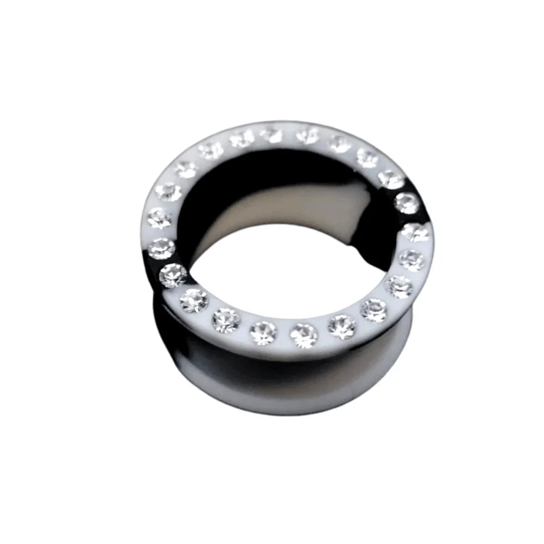 Tunnel in Silicone con brillanti esterni - GIOYAL PIERCING STORE
