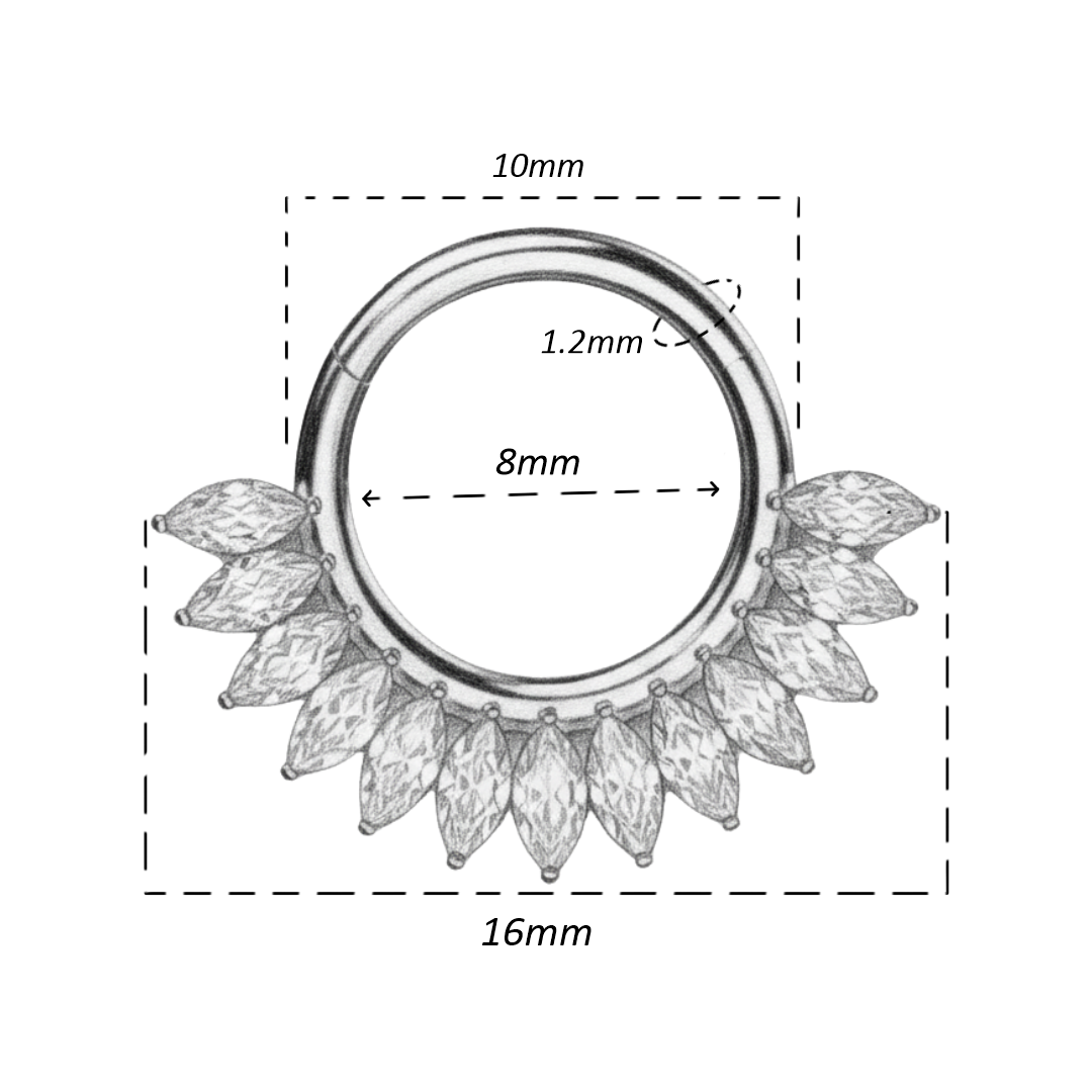 Anello a clicker con brillanti Saturno