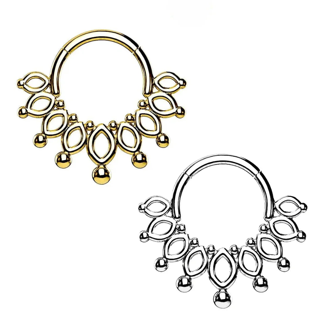 Anello a clicker a goccia - GIOYAL PIERCING STORE