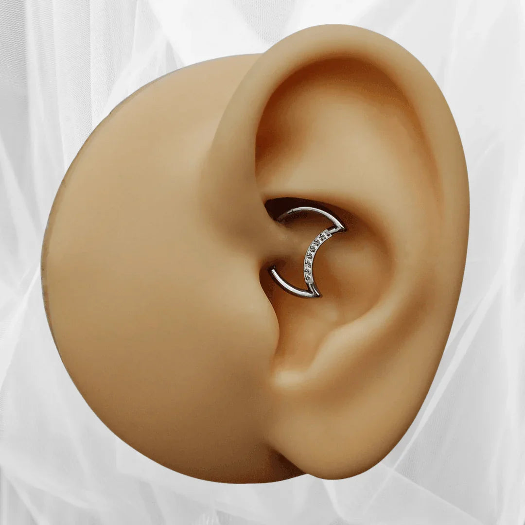 Anello a clicker a forma di luna - GIOYAL PIERCING STORE