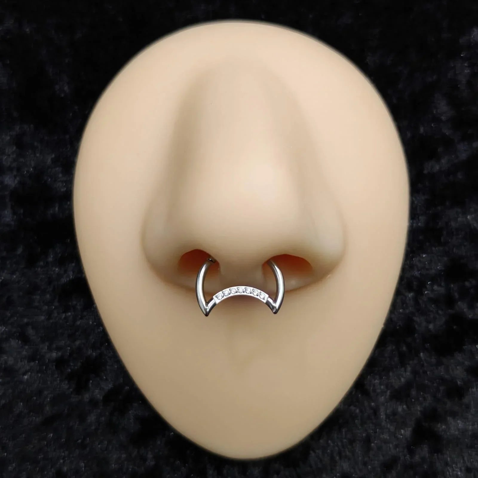 Anello a clicker a forma di luna - GIOYAL PIERCING STORE