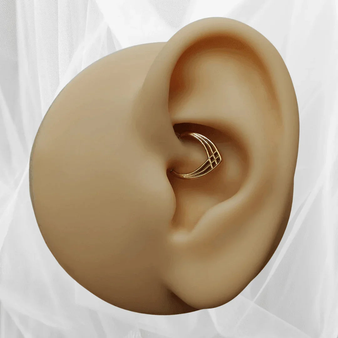 Anello a clicker con design intrecciato - GIOYAL PIERCING STORE