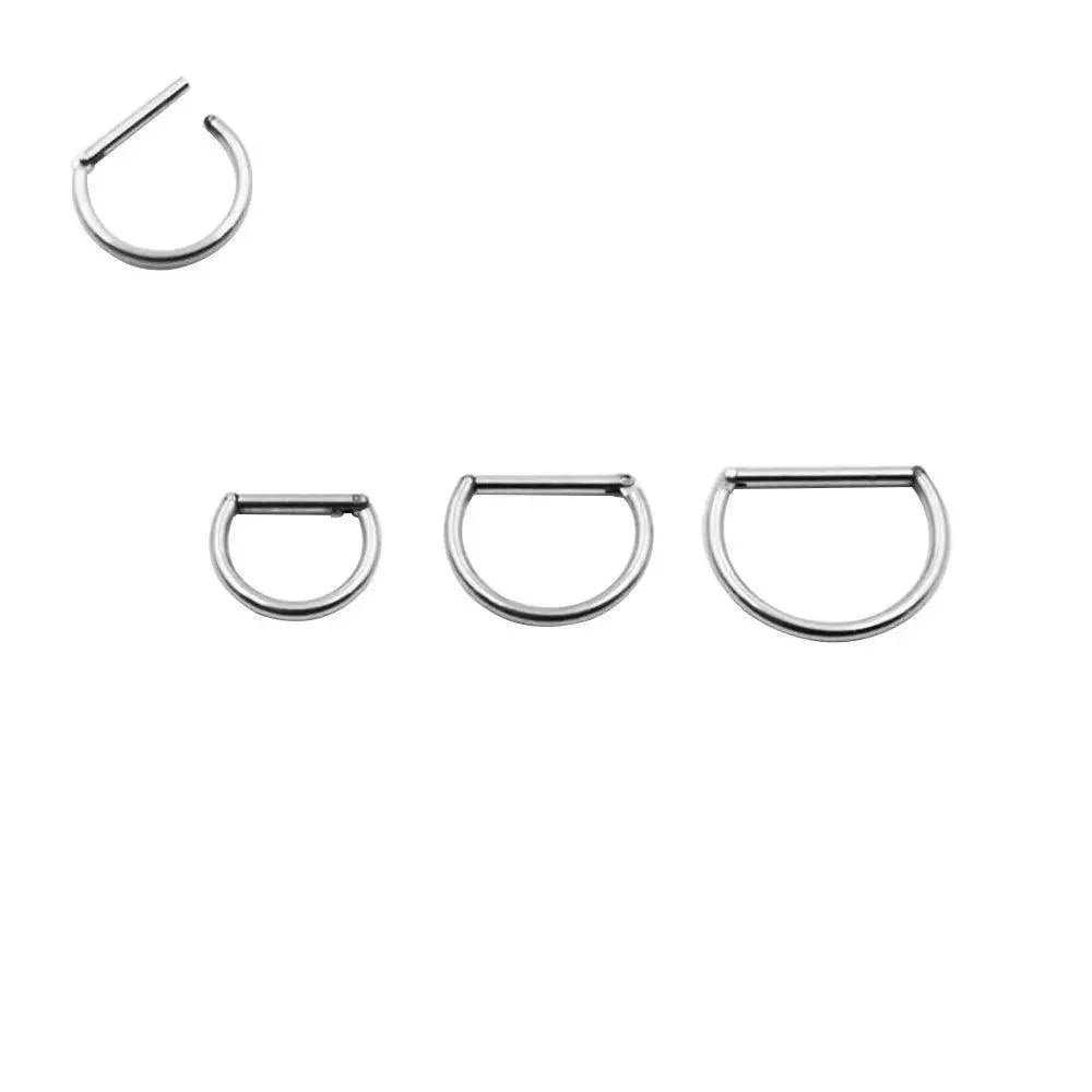 Anello a clicker a semicerchio - GIOYAL PIERCING STORE