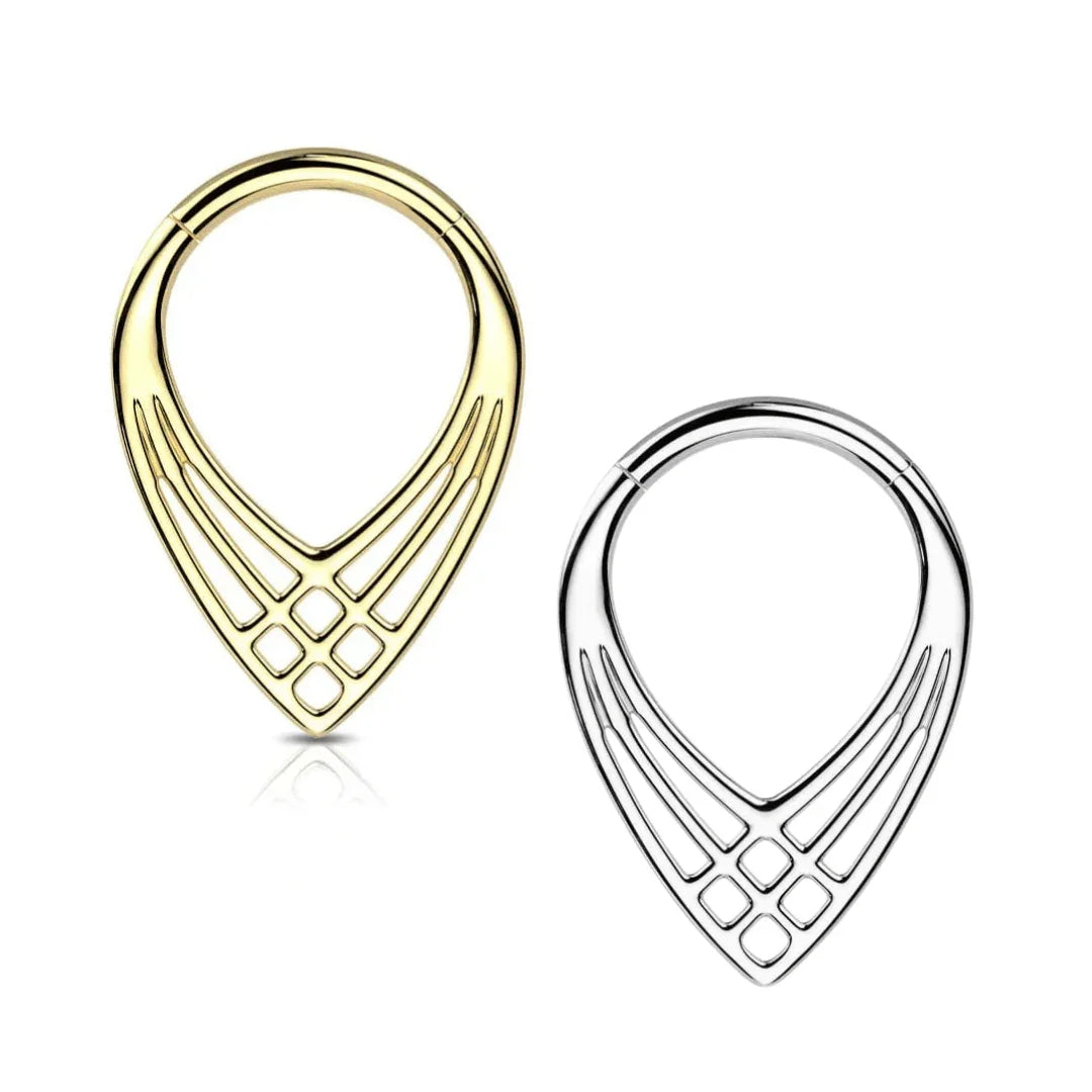 Anello a clicker con design intrecciato - GIOYAL PIERCING STORE