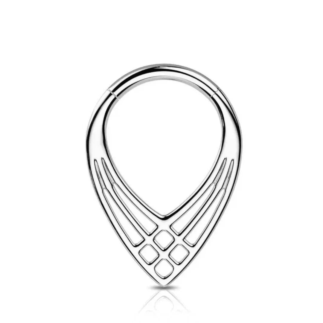 Anello a clicker con design intrecciato - GIOYAL PIERCING STORE