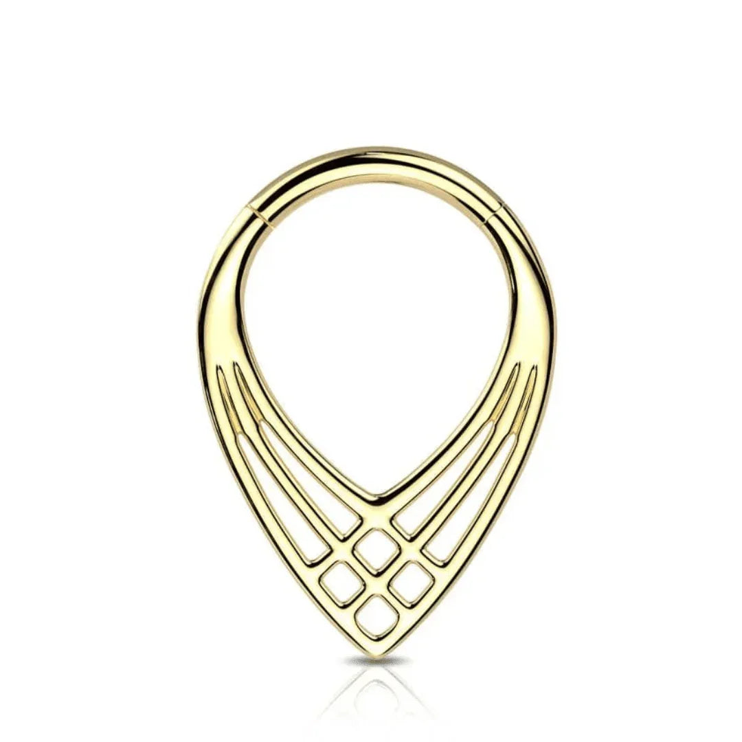 Anello a clicker con design intrecciato - GIOYAL PIERCING STORE