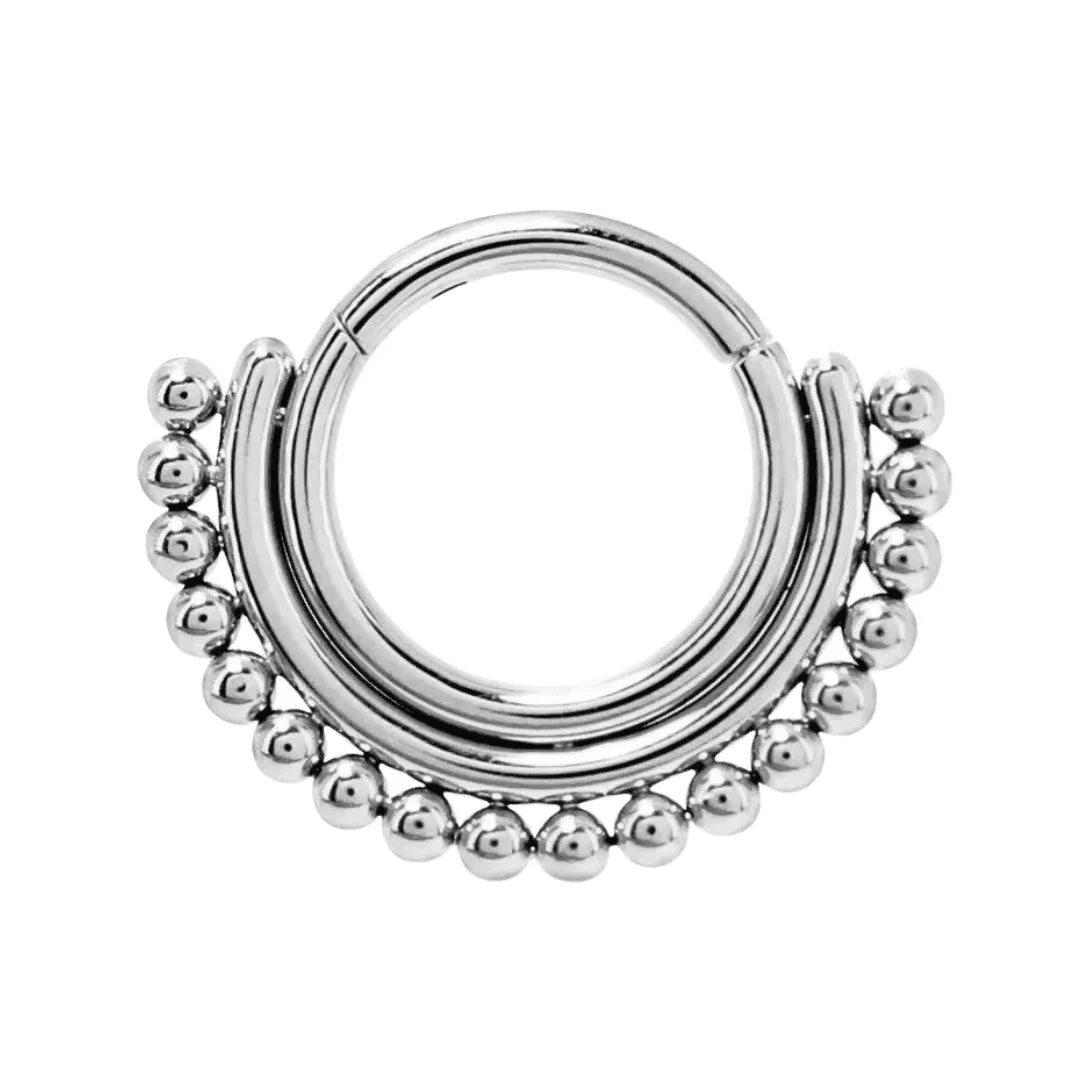 Anello a clicker con sfere - GIOYAL PIERCING STORE