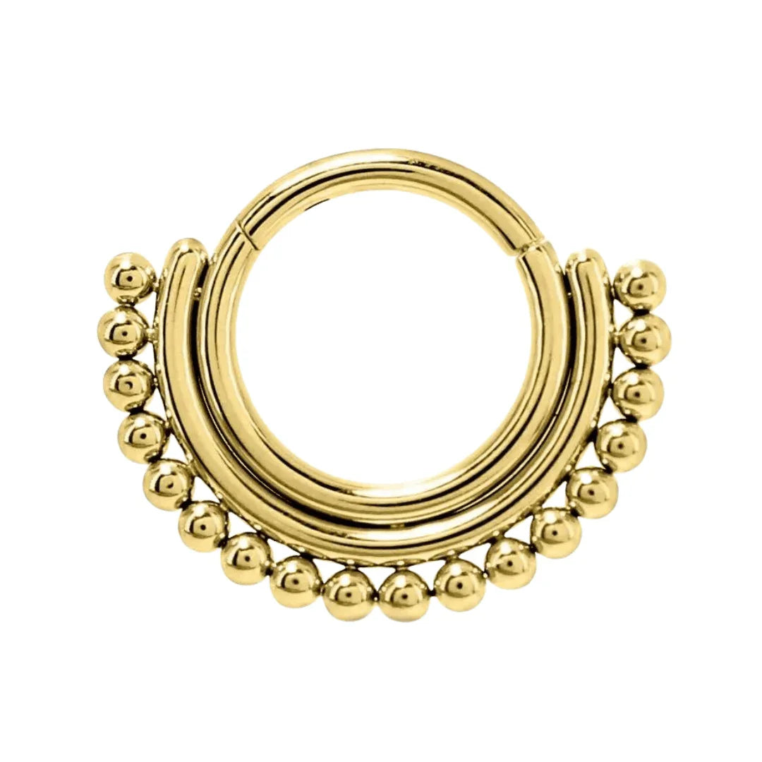 Anello a clicker con sfere - GIOYAL PIERCING STORE