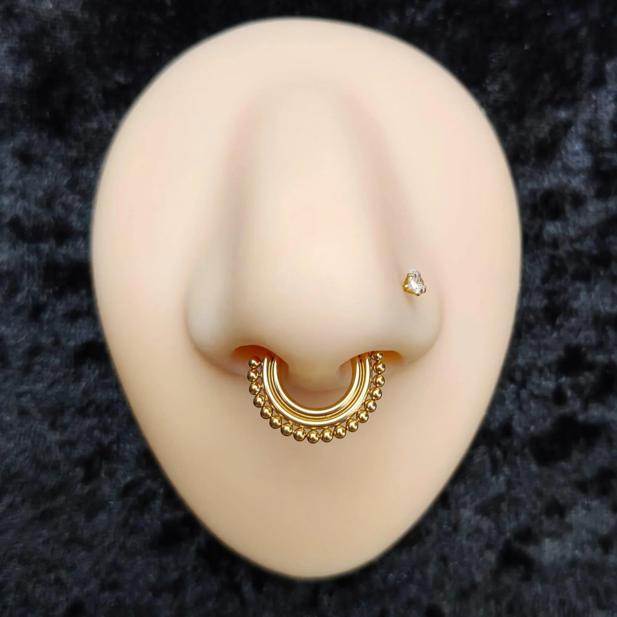 Anello a clicker con sfere - GIOYAL PIERCING STORE