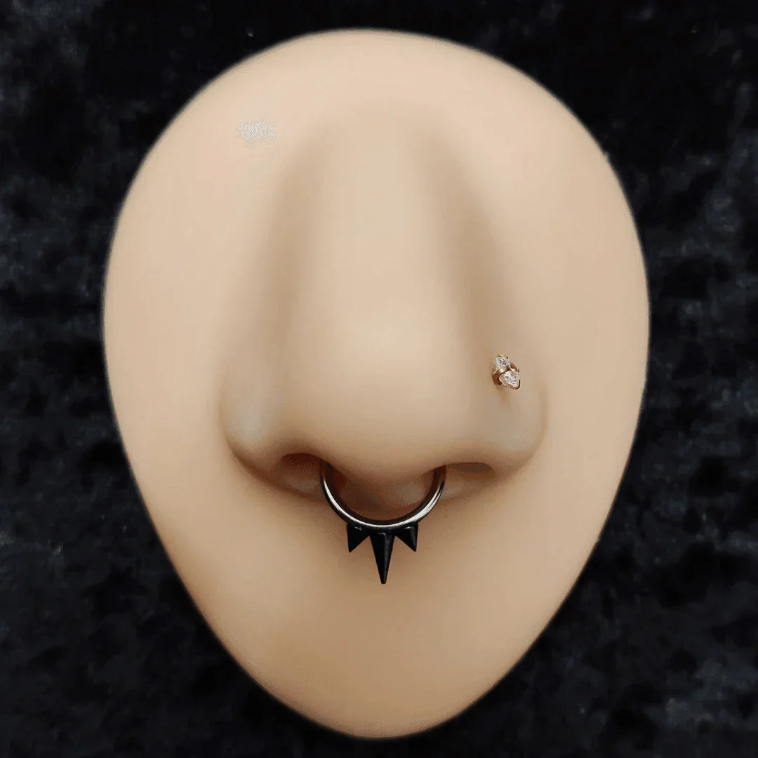Anello a clicker con punte - GIOYAL PIERCING STORE