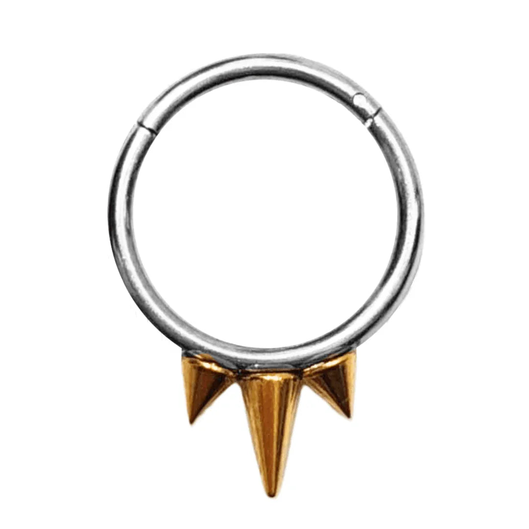 Anello a clicker con punte - GIOYAL PIERCING STORE