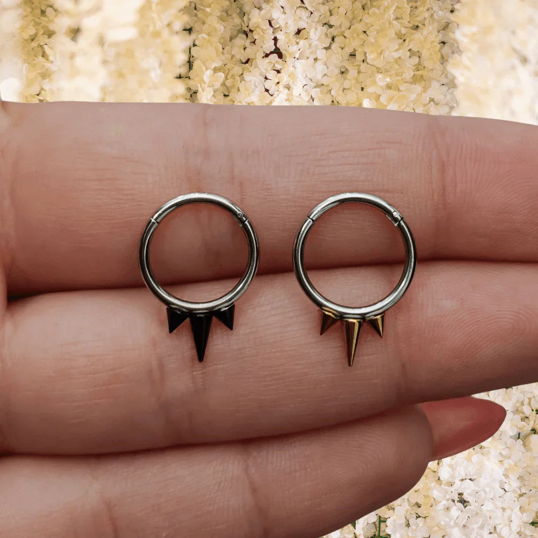 Anello a clicker con punte - GIOYAL PIERCING STORE