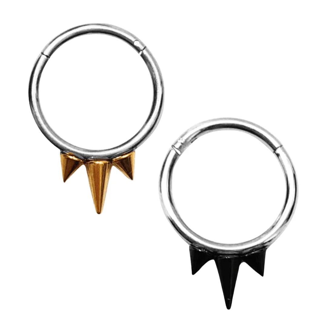 Anello a clicker con punte - GIOYAL PIERCING STORE